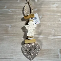 Tresse à savon Coeur Ange blanc