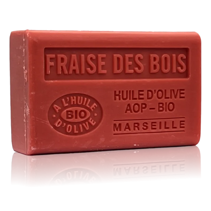 Savon Fraise des bois - enrichi à l'huile d'olive bio