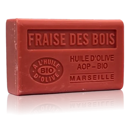Savon Fraise des bois - enrichi à l'huile d'olive bio