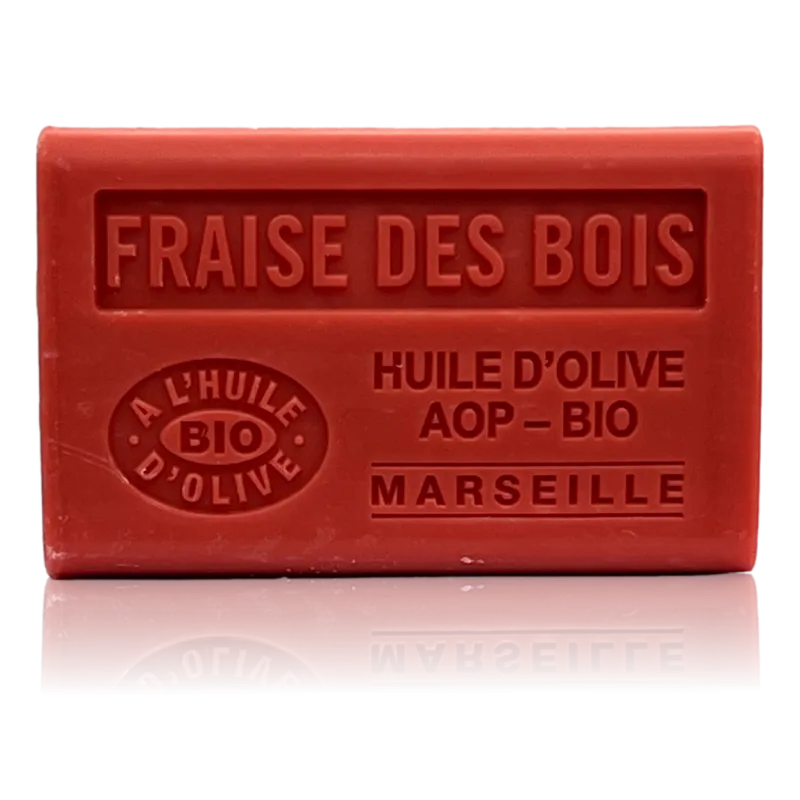 Savon Fraise des bois - enrichi à l'huile d'olive bio