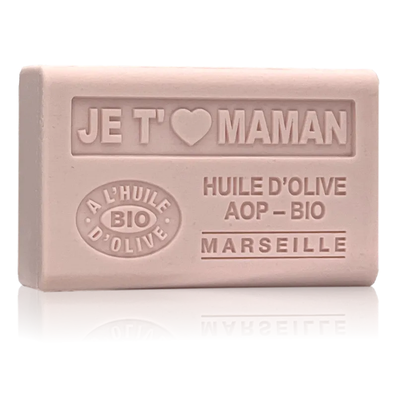 Savon Je t'aime maman - enrichi à l'huile d'olive bio